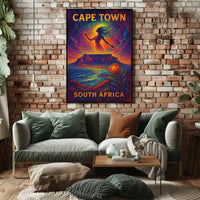 Cape Town Dreamscape Psychedelic Art Poster Print