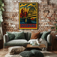 Duisburg Industrial Scene Poster