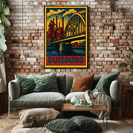 Duisburg Industrial Scene Poster