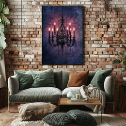Intricate Chandelier Design Vintage Style Heritage Poster
