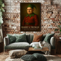 Whimsical Truman Fantasy Art Piece: Historical or Presidential Poster
