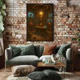 Steampunk Laboratory Exploration in Fantasy or Mythology Poster