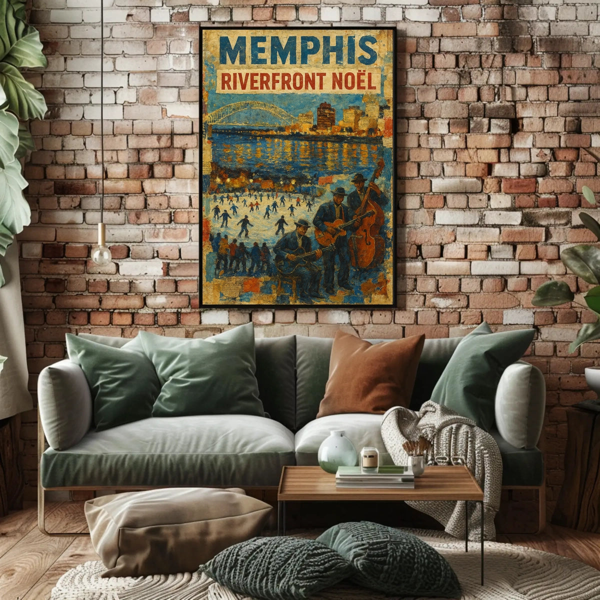 Memphis Riverfront Noël Poster
