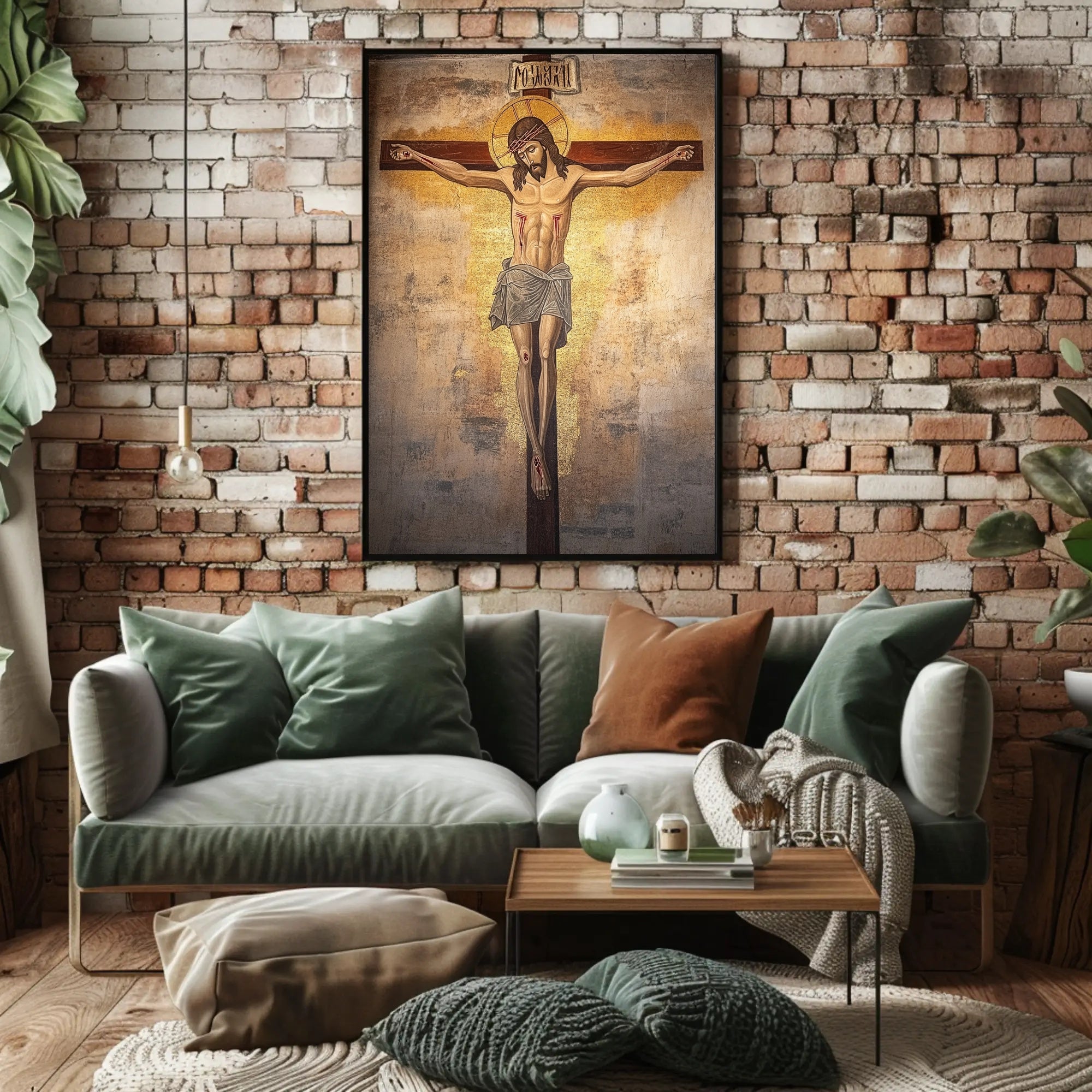 Religious Crucifixion Scene: Historical or Spiritual Art Poster