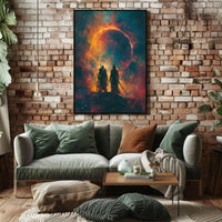 Epic Fantasy Adventure with Fiery Portal Fantasy or Mythology Poster PosterGoat