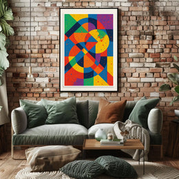 Vibrant Geometric Abstraction Poster