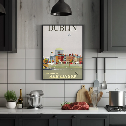 Vintage Poster - Dublin City by Aer Lingus