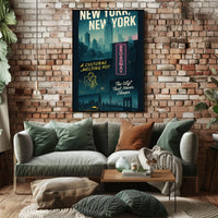 New York City Cultural Melting Pot Poster Modern Wall Art
