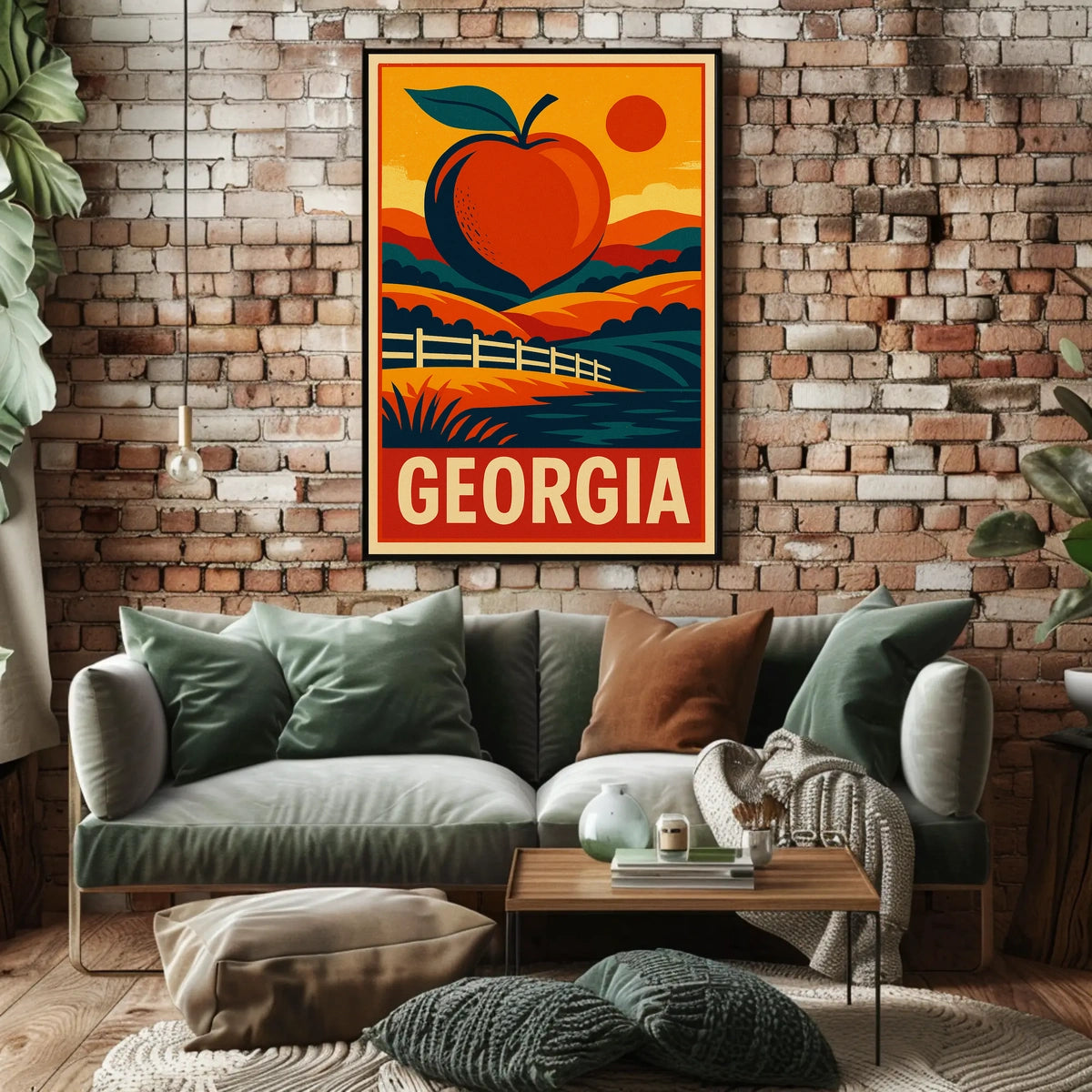 Georgia The Peach State Poster