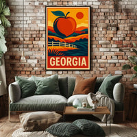 Georgia The Peach State Poster