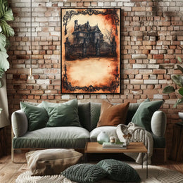 Victorian Gothic Mansion Art Print Cultural or Heritage Poster