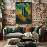 Abu Dhabi Jewel Cityscape Travel Poster