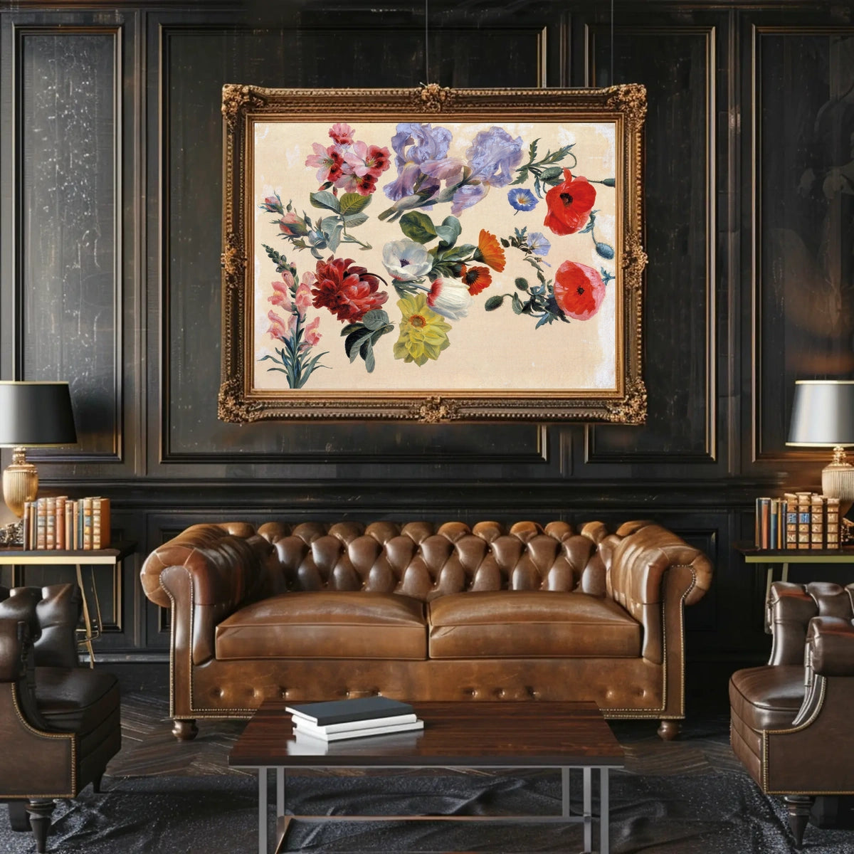 Elegant Floral Vintage Botanical Art Poster