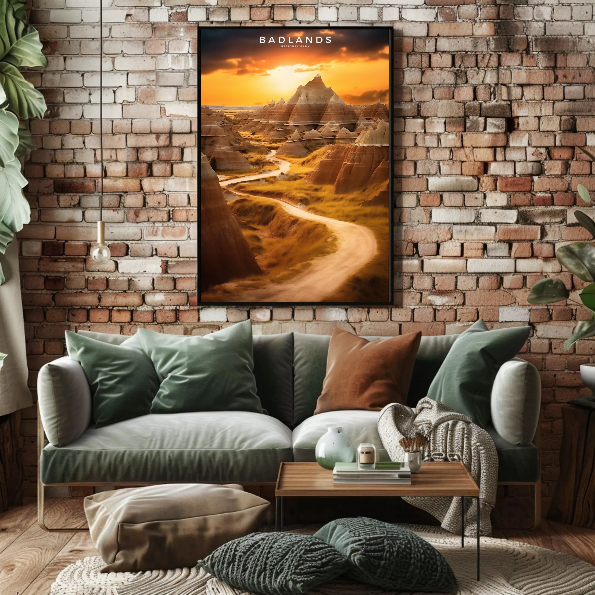 Badlands Majestic Travel Poster Wall Art Print