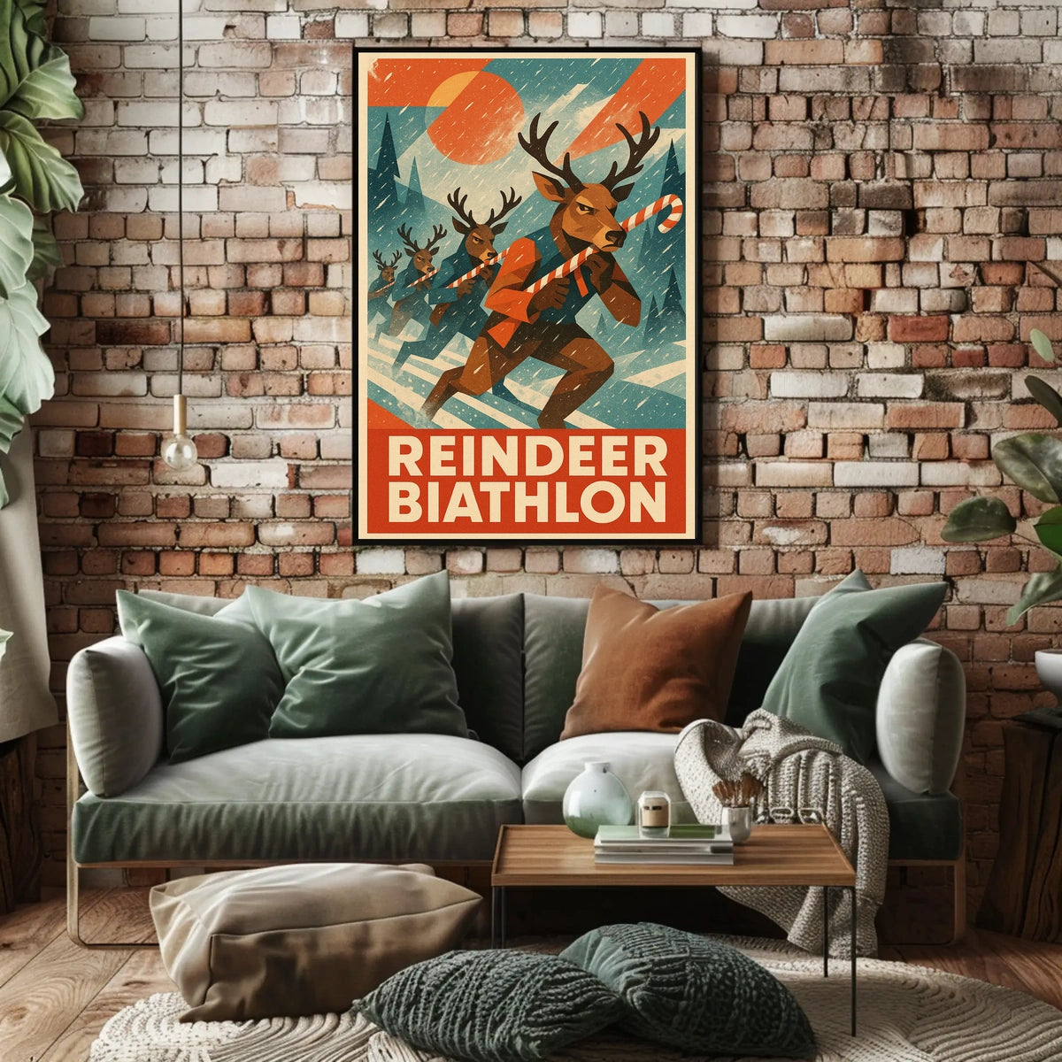 Reindeer Biathlon Poster