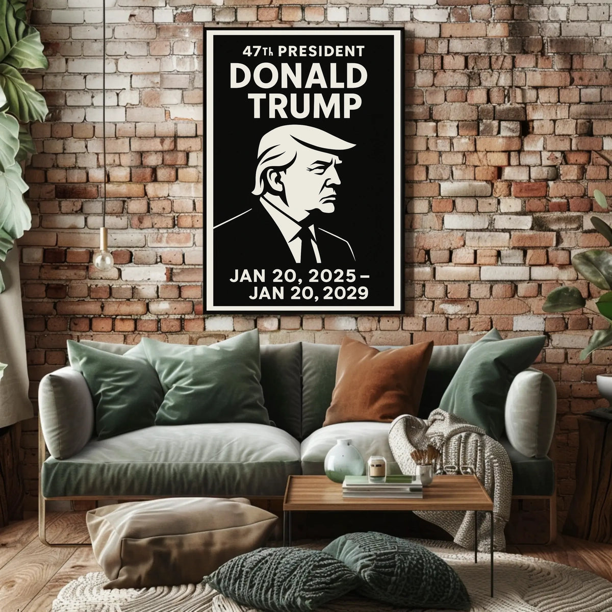 Donald Trump Legacy Power Minimalist Patriotic Iconic Leader Portrait Bold Timeless Poster