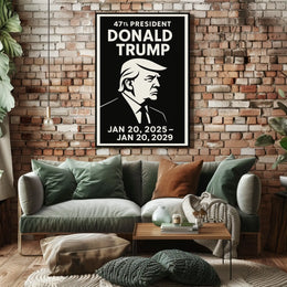 Donald Trump Legacy Power Minimalist Patriotic Iconic Leader Portrait Bold Timeless Poster