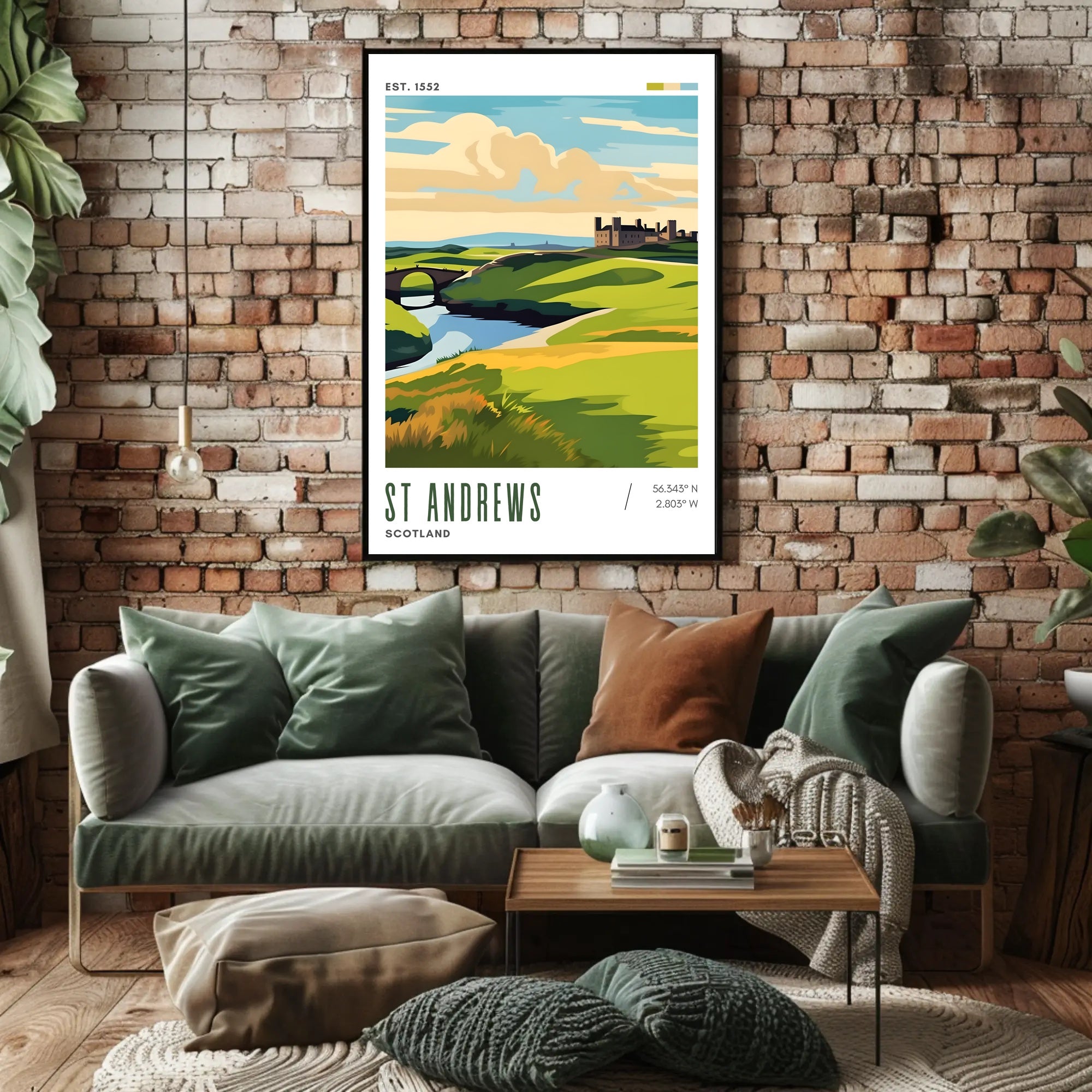 St Andrews Historical Landscape Travel Poster