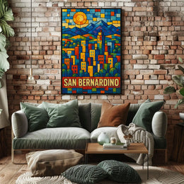 San Bernardino Cityscape Poster