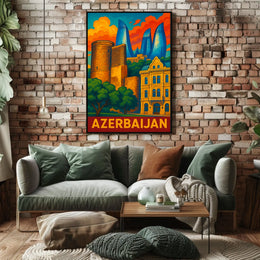Azerbaijan Architectural Wonders Poster