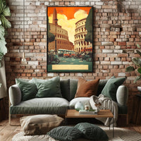 Vibrant Roman Streetscape Poster