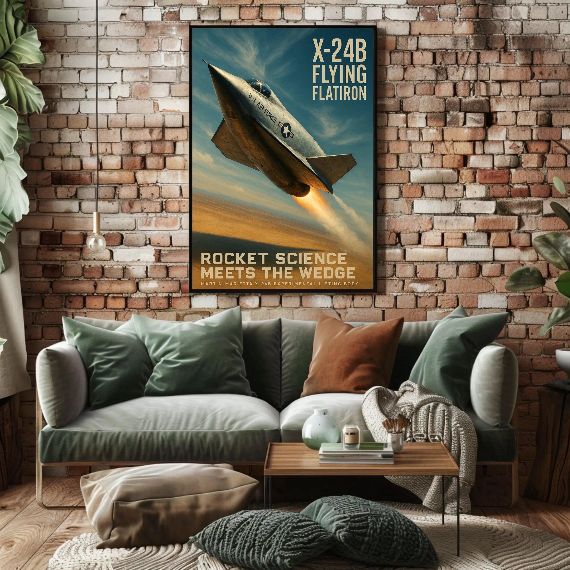 X-24B Experimental Aircraft Cold War Era Military Recruitment Poster