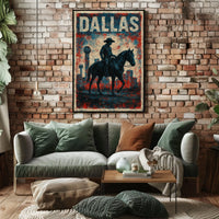 Dallas Cowboy Silhouette Poster