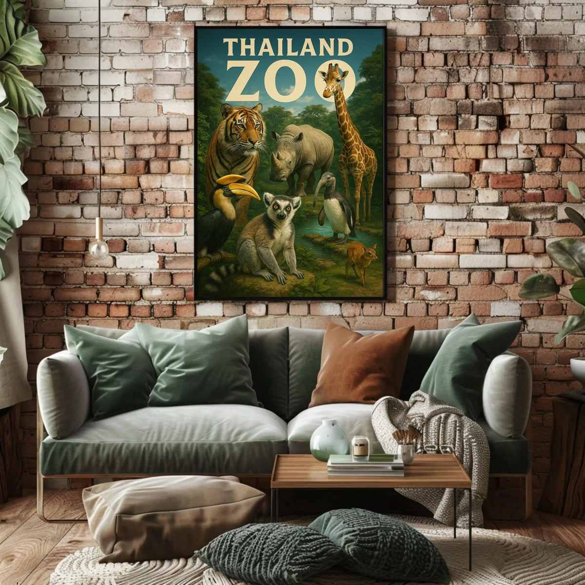 Thailand Zoo Wildlife Showcase Poster