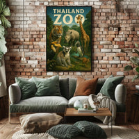 Thailand Zoo Wildlife Showcase Poster