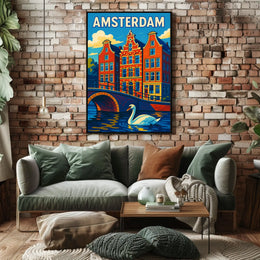 Amsterdam A Vibrant Cityscape Poster
