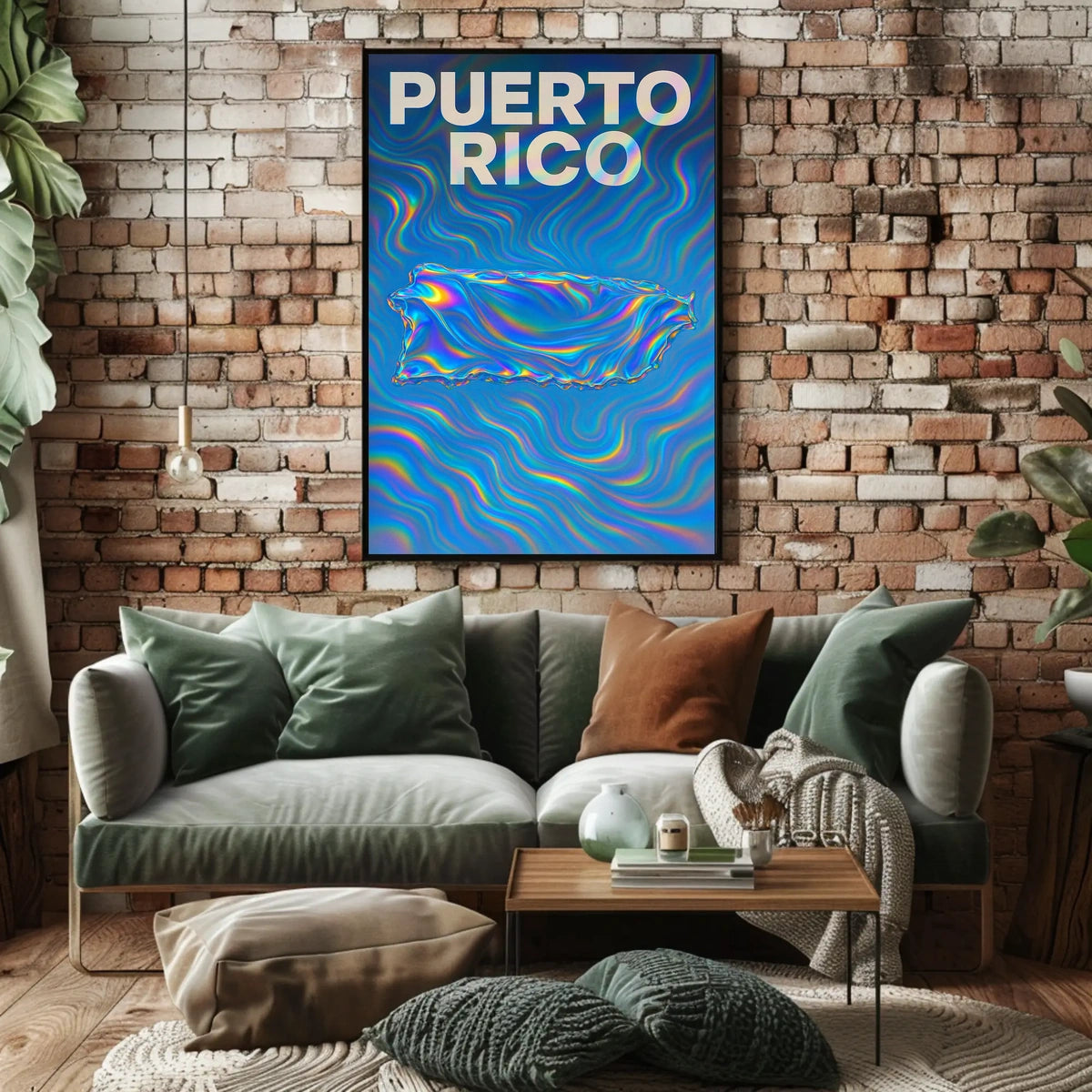 Puerto Rico Vibrant Waves Poster