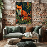 Red Fox Forest Serenity Animal Poster