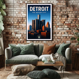 Detroit The Motor City Poster PosterGoat
