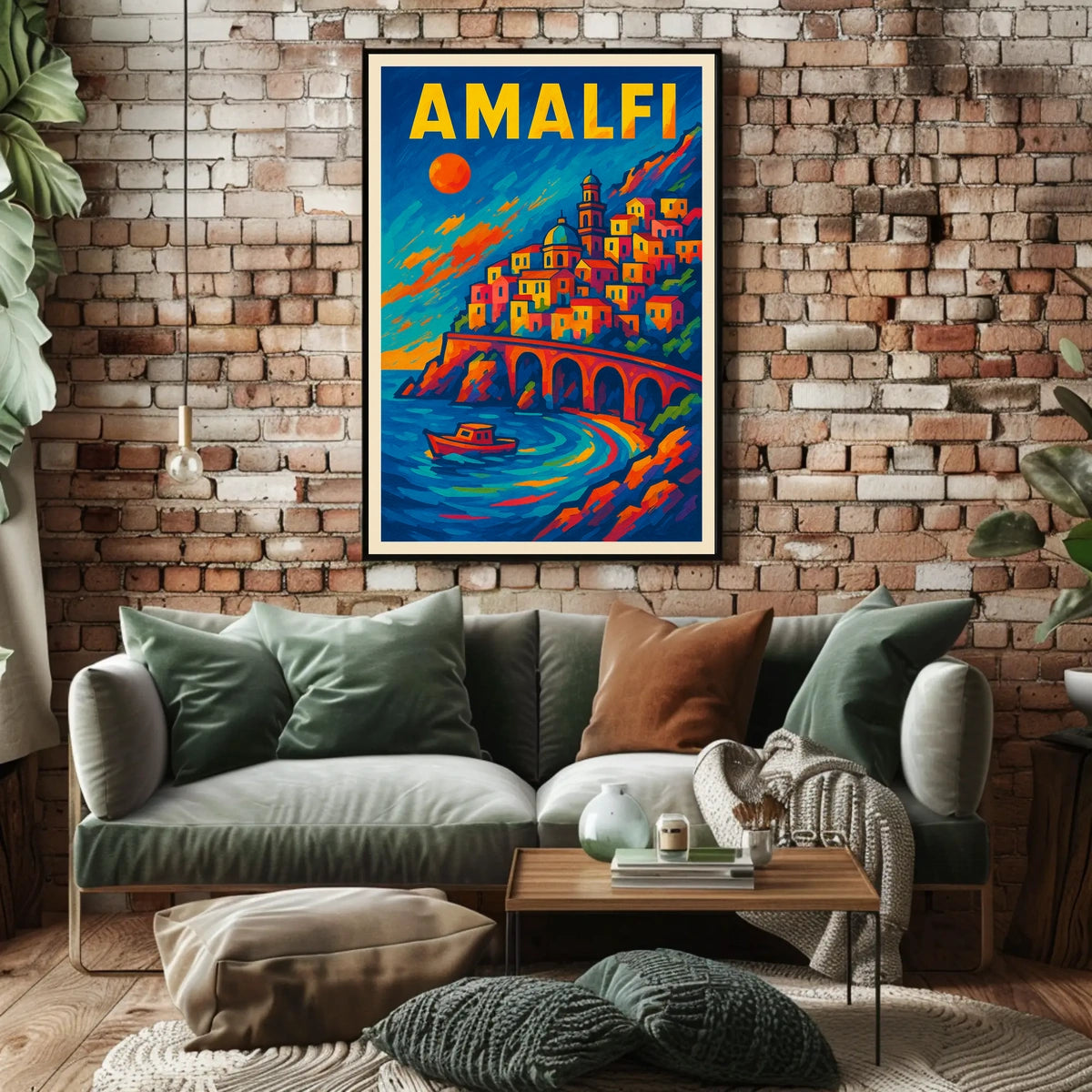 Amalfi Coast Vibrance Poster