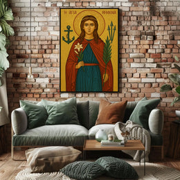 St. Philomena Byzantine Icon Traditional Style Poster