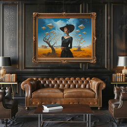 Surreal Desert Scene Elegance: Abstract or Artistic Poster
