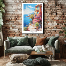 Côte d'Azur Coastal Impressionism Travel Poster PosterGoat