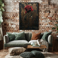 Striking Gothic Rose Art in Abstract or Artistic Poster PosterGoat
