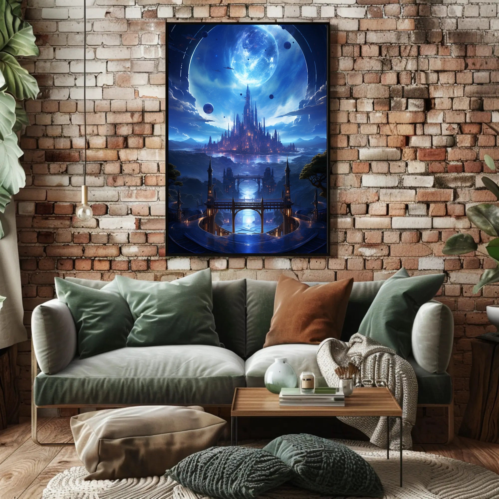 Celestial Cityscape Poster