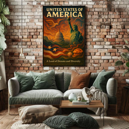 United States Of America A Land Of Poster