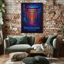 Fushimi Inari Shrine Kyoto Japan Torii Poster