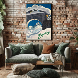 Vintage Engelberg Switzerland Travel Poster PosterGoat
