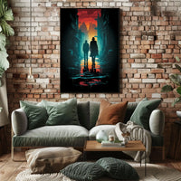 Shadowy Streets At Dusk Poster