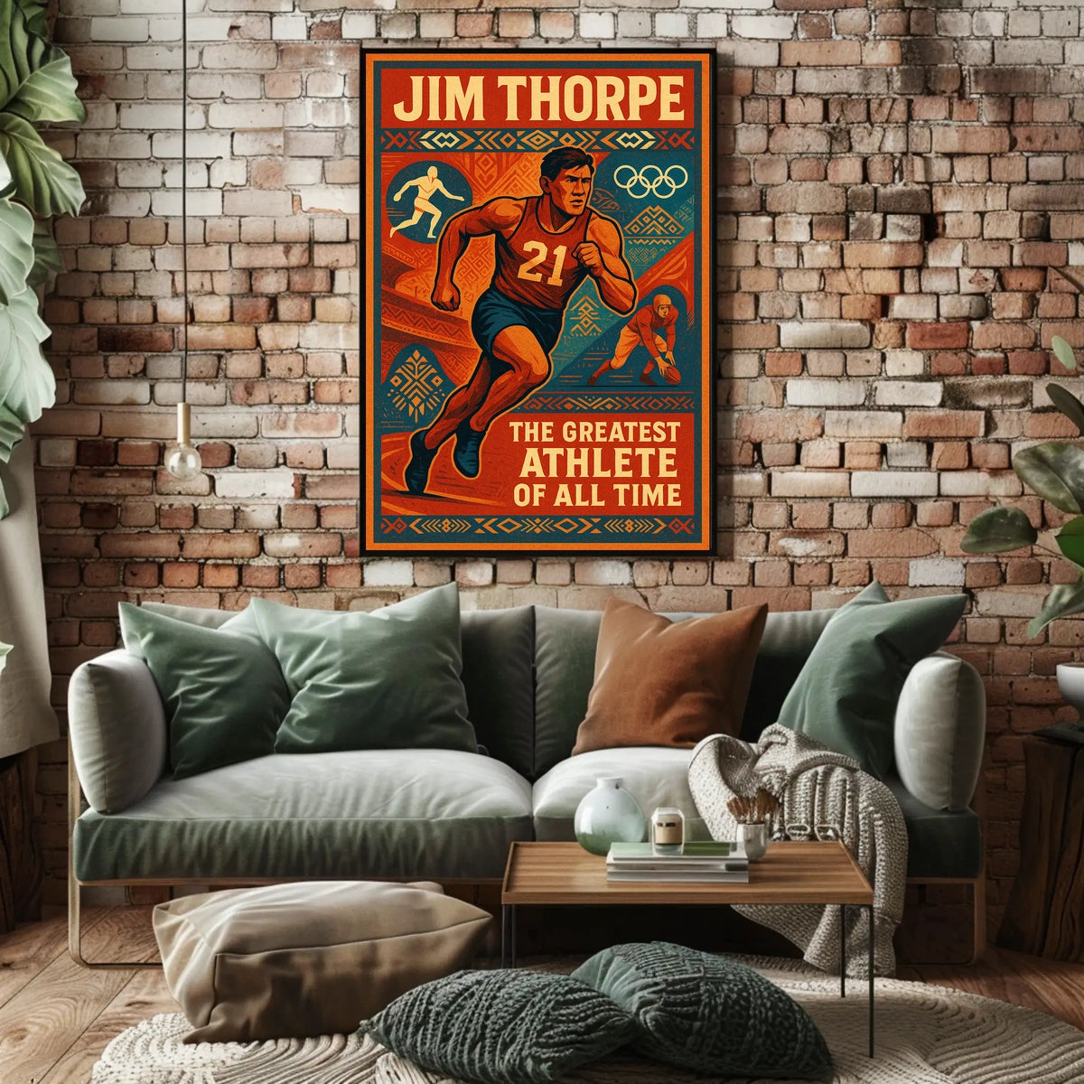 Jim Thorpe Legendary Athlete Poster