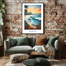 Hawaiian Tropical Paradise Travel Poster PosterGoat