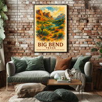 Big Bend National Park Watercolor Desert National Park Poster