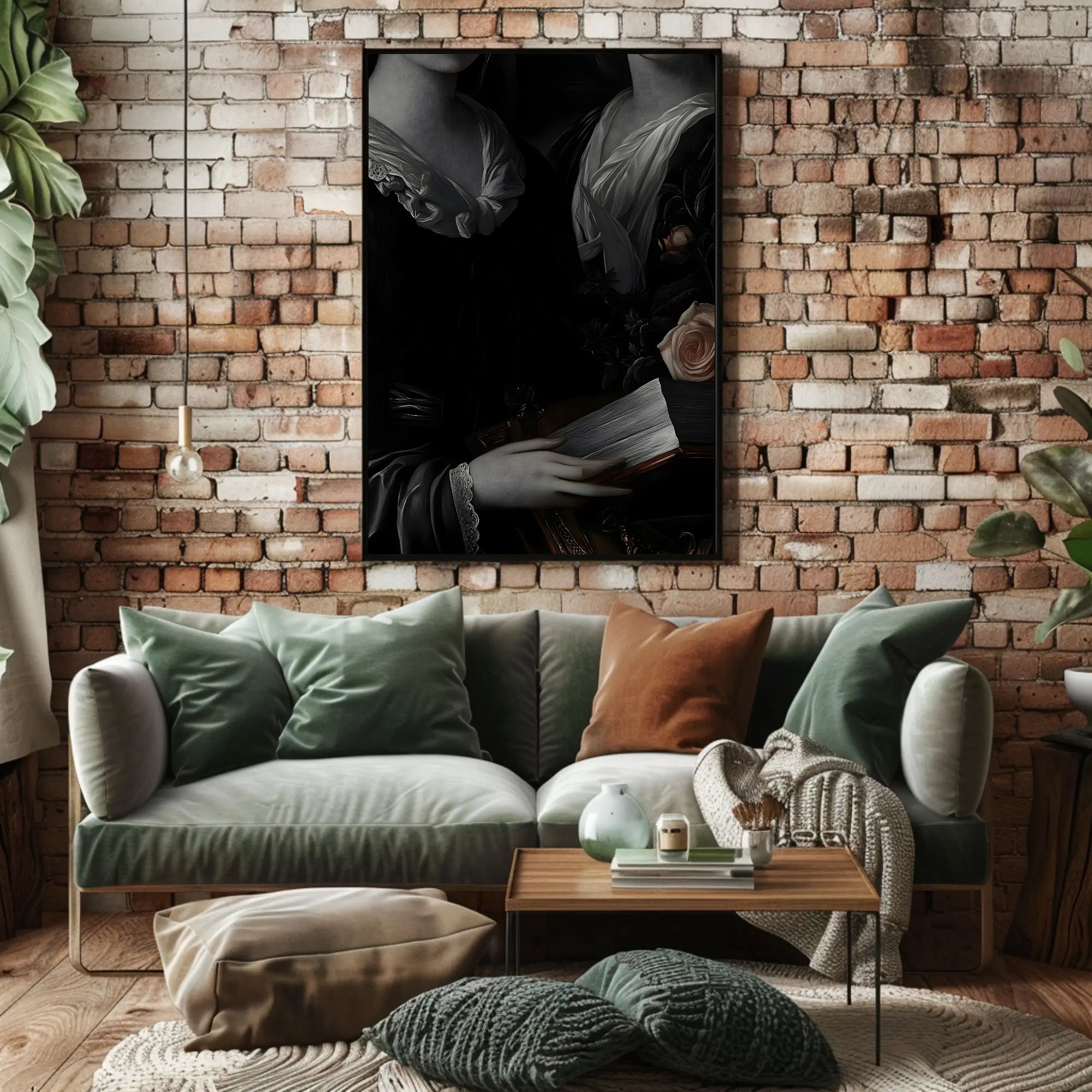 Vintage Chiaroscuro Dual Portrait: Cultural or Heritage Poster PosterGoat