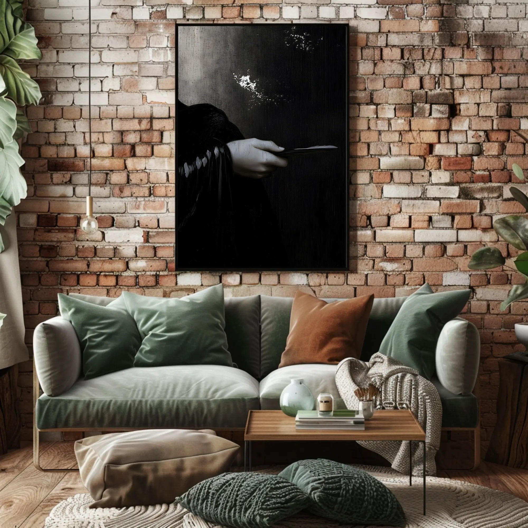 Surreal Feather Gothic Elegance Abstract or Artistic Poster PosterGoat
