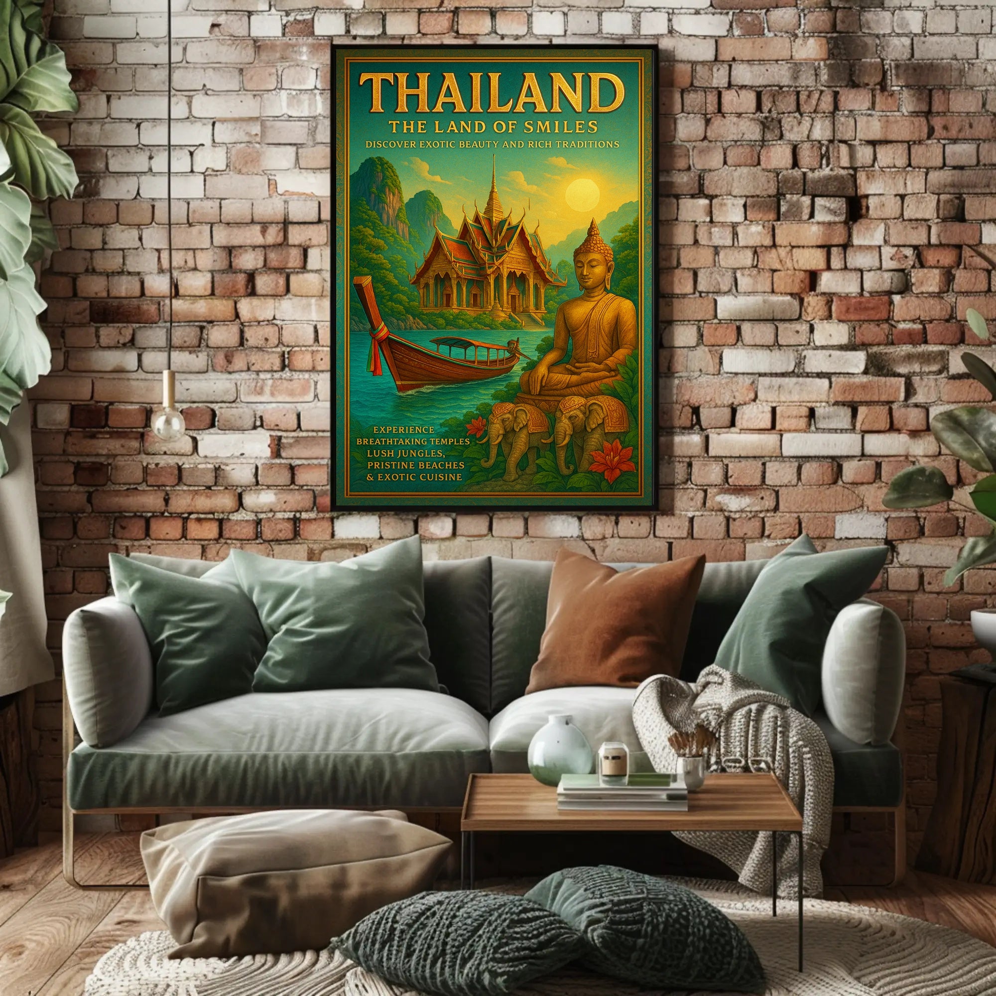 Thailand: The Land of Smiles Travel Poster
