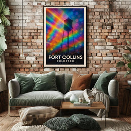 Fort Collins Water Tower Minimalist Realism Decor Poster